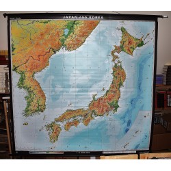 Japan and Korea (Large Pull Down Map)
